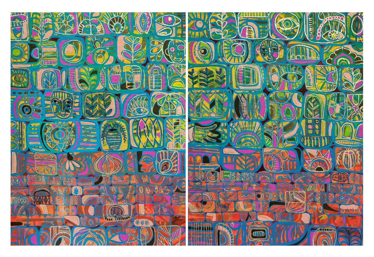 Lines and Motif (DIPTYCH) (₹ 1,17,000.00)
