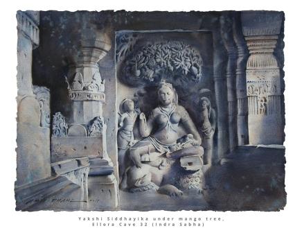 Yakshi Siddhayika under Mango Tree, Ellora Cave