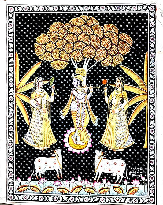 श्री कृष्ण बंसीवादन पिछवाई