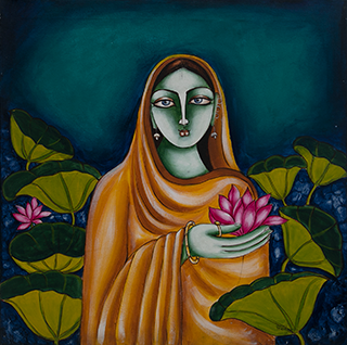 Lady with The Flower (₹ 20,000.00)