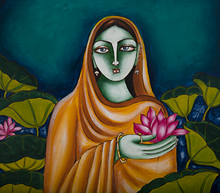 Lady with The Flower (₹ 20,000.00)