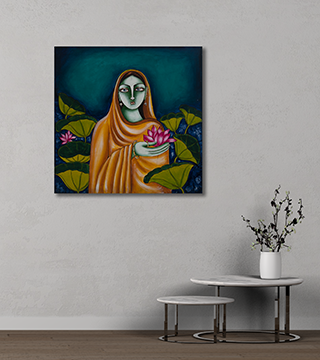 Lady with The Flower (₹ 20,000.00)